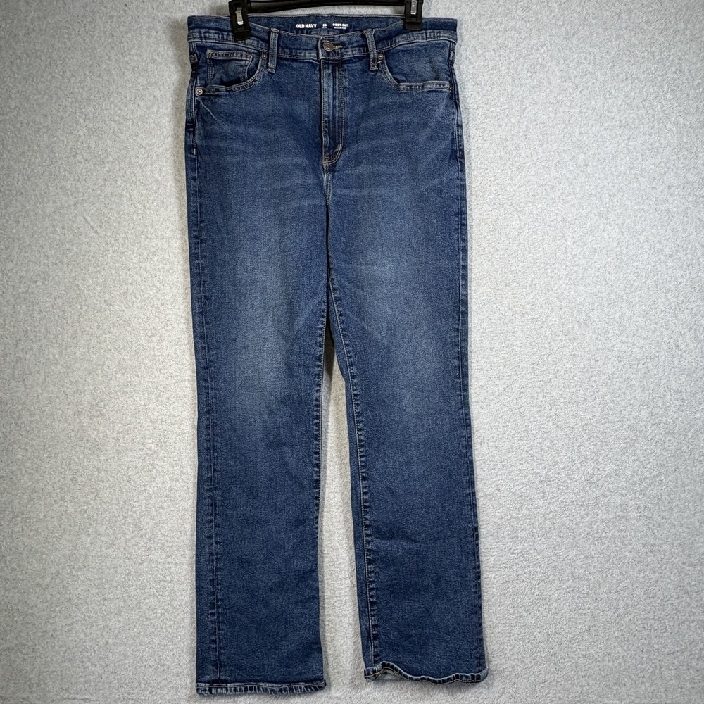 Old Navy Womens Jeans‎ Size 20plus Boot Cut Blue Mid Rise Built In Flex Denim